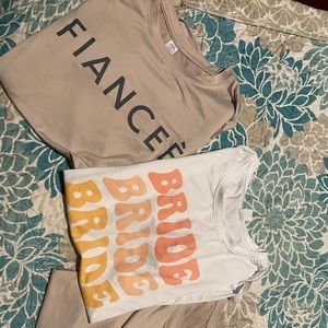 3 Ring Box Shirts : Fiancé and Bride shirts M, future Mrs size small